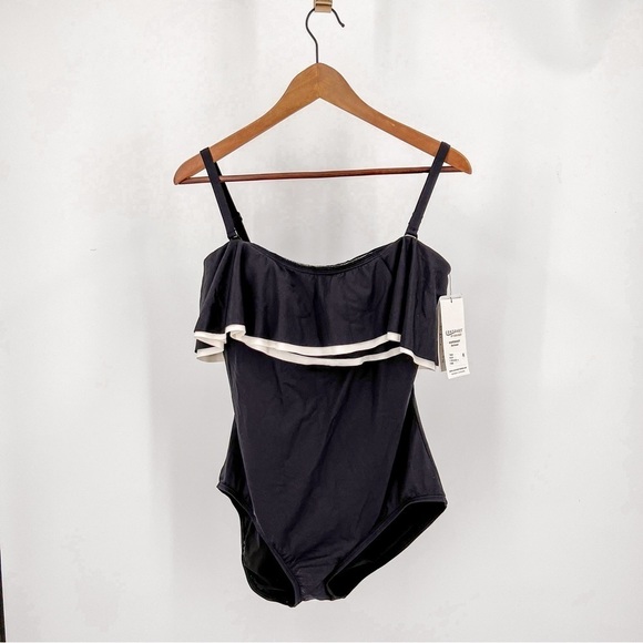 Contours Ruffled Strapless Tummy-Control One-Piece Swimsuit - Picture 3 of 16